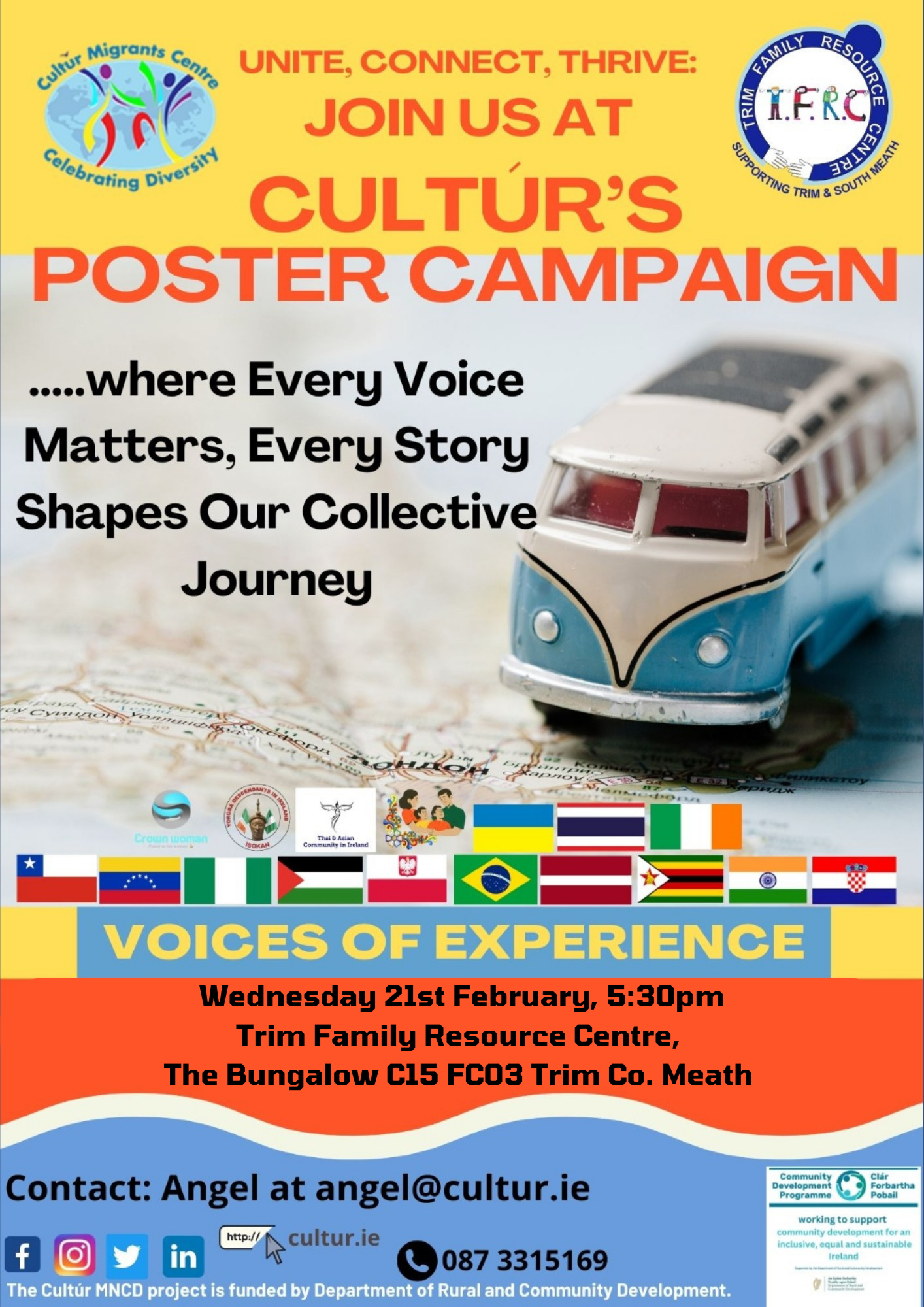 Cultur Poster Campaign in Trim FRC at 5:30pm on Wednesday 21st Feb 2024