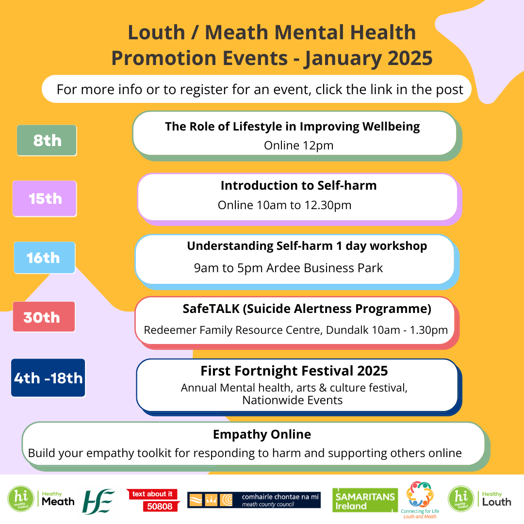 Louth Meath Mental Health Promotion Events – January 2025